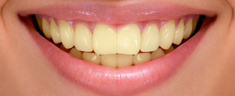 Before — stained teeth